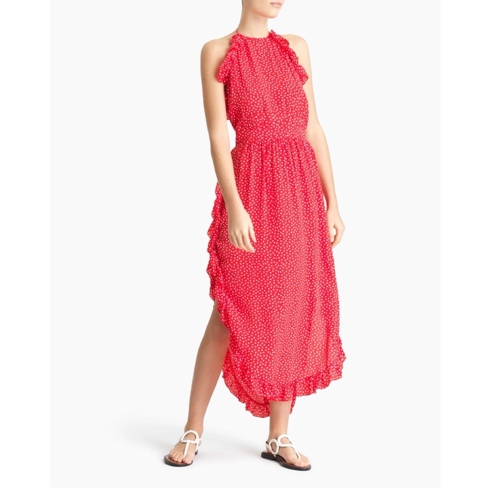 New See by Chloe Halter-neck Polkadot Midi Dress size 4